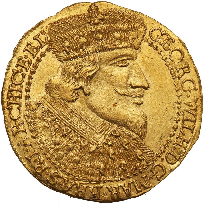 Prusy Książęce. Jerzy Wilhelm. Dukat 1638, Królewiec Rzadkość R8